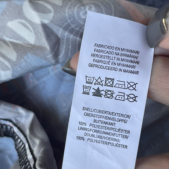 Parka in a Pocket Windbreaker Jacket Womens Large Full Zip Lightweight London - Picture 7 of 14